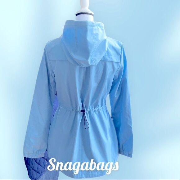 MICHAEL KORS NWT BONDED SHELL ANORAK WITH LOGO CLOUD HOODED JACKET COAT SMALL - Picture 8 of 9